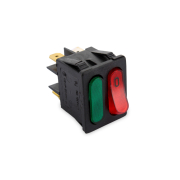 3PAV1013 - Interruttore bipolare rosso con spia verde 16a 250V