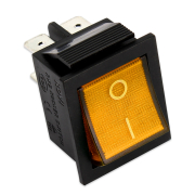 F037G - Interruttore bipolare luminoso GIALLO 16A