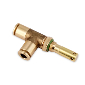 Raccordo a T lat. con ugello Ø6mm 1/8 adat.